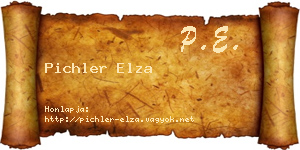 Pichler Elza névjegykártya